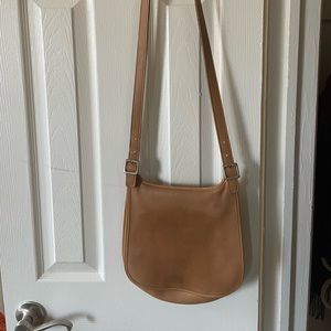 Vintage brown leather Coach bag. Barely used (bought at a vintage store)